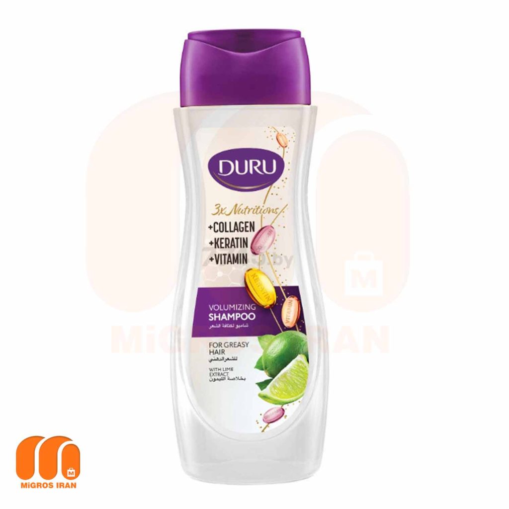 شامپو حجم دهنده دورو DURU حاوی عصاره لیمو حجم 600 ml