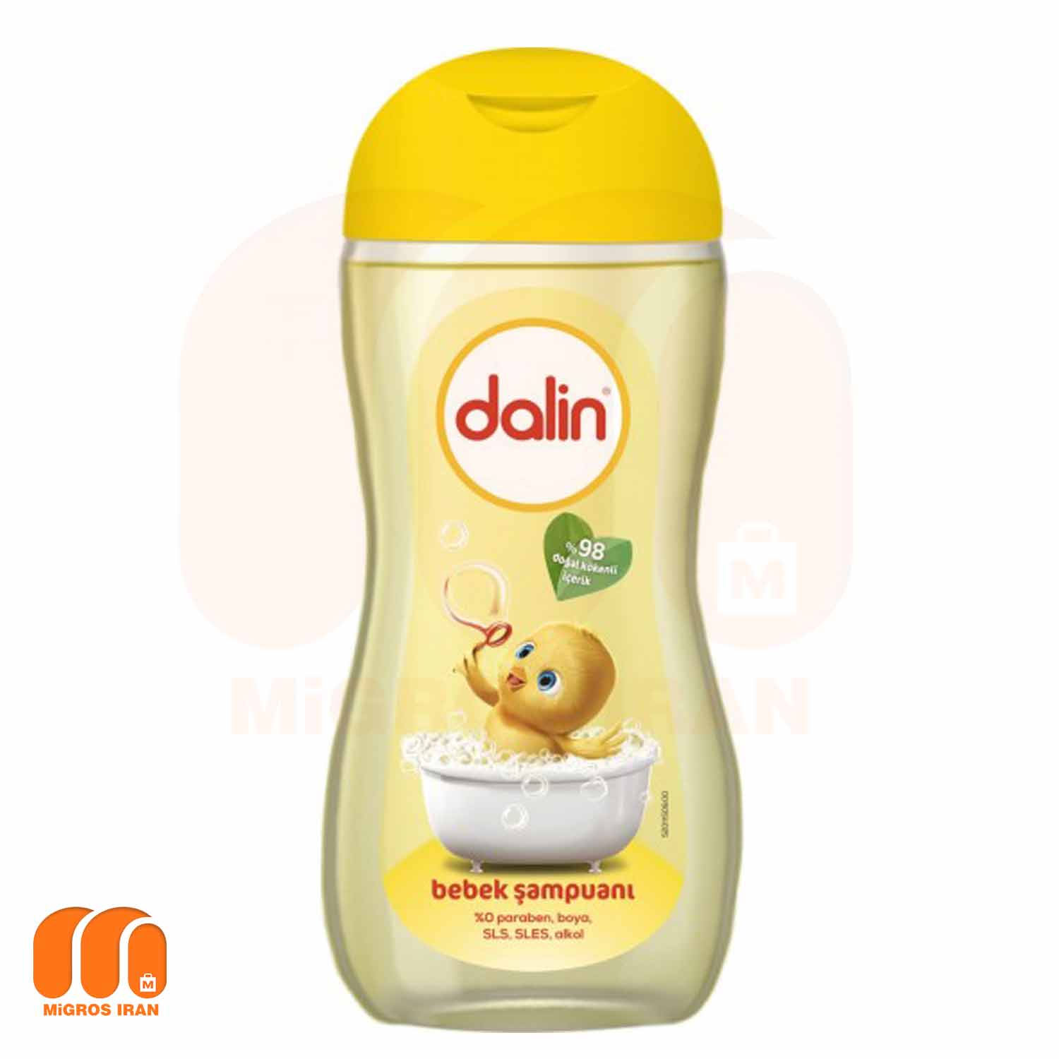 شامپو بدون سولفات سر و بدن کودک dalin 200 ml