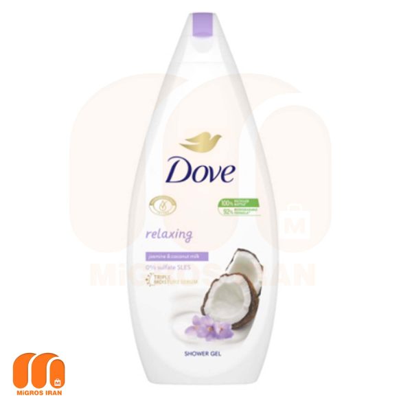 Dove body shampoo containing coconut milk and jasmine