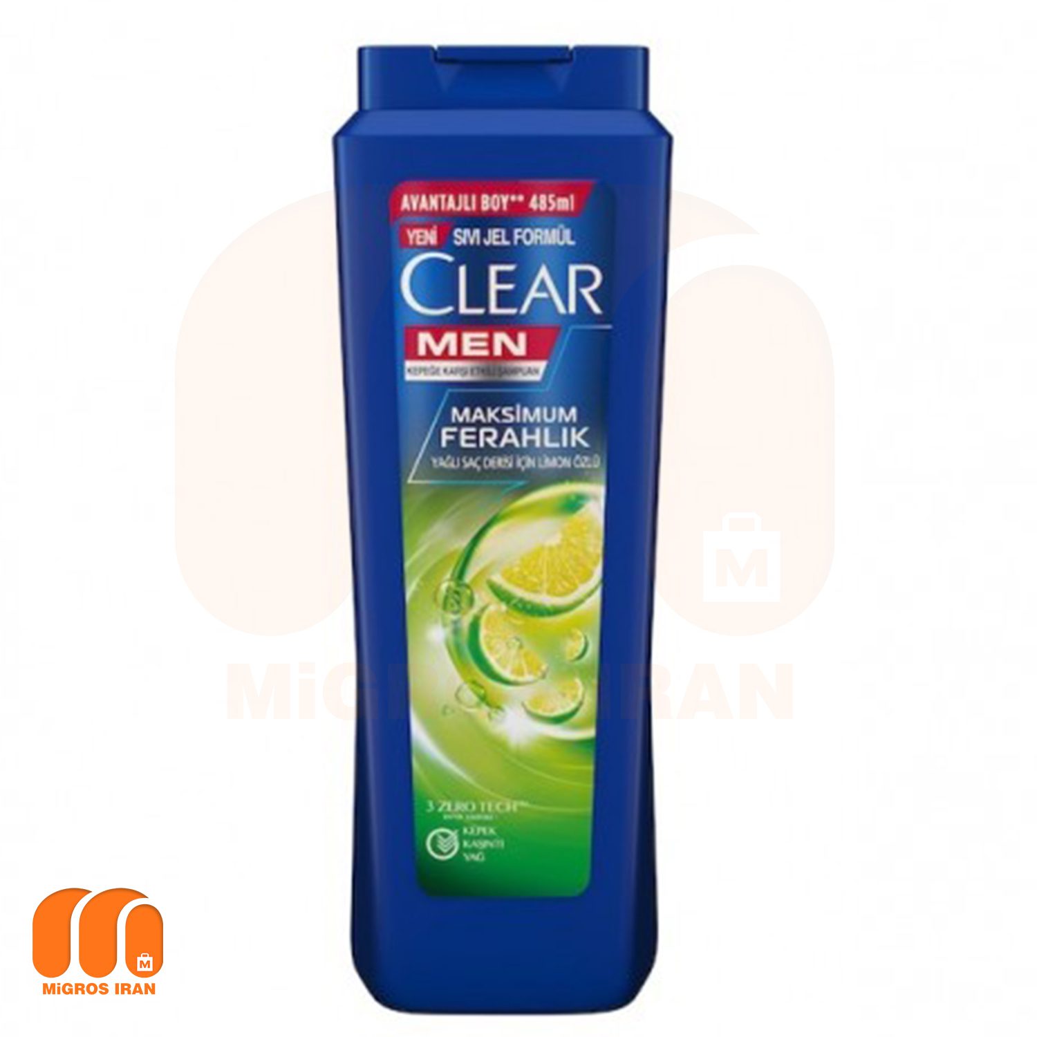 Clear anti-grease shampoo suitable for men