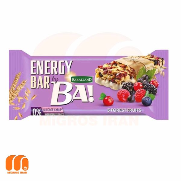 Bakalland energy bar, cereal and 5 forest fruits, 40 grams