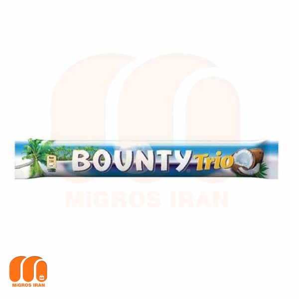 شکلات تریو بونتی با مغز کرم نارگیل Bounty Trio وزن 82.5 گرم