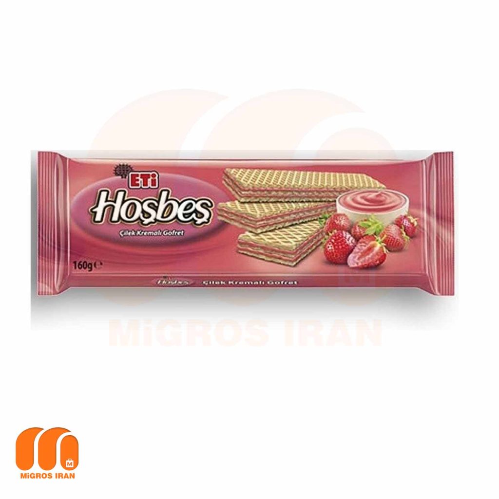 ویفر هوش بش اتی کرم توت فرنگی Eti Hosbes وزن 142gr