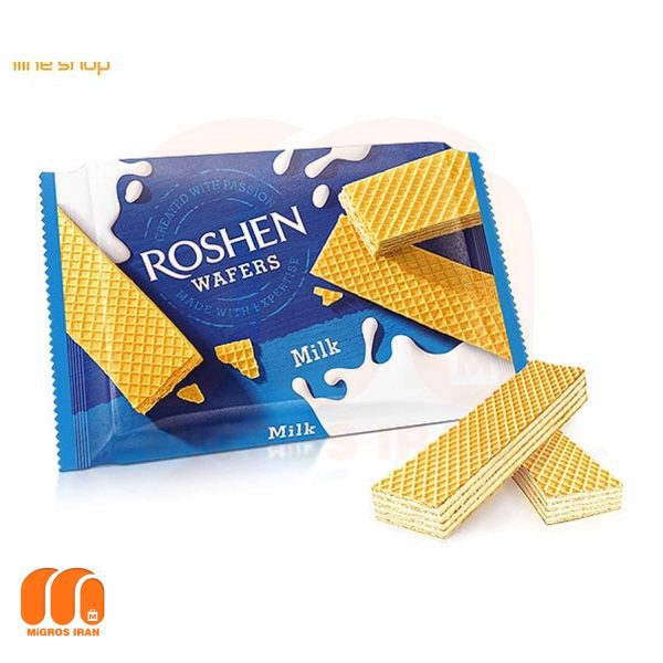 ویفر شیر سبک MilK Roshen وزن 72 گرم