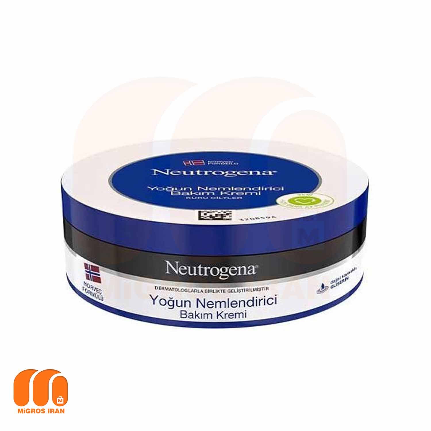 کرم مرطوب کننده نوتروژینا Neutrogena مناسب پوست خشک و خیلی خشک حجم 300 میل