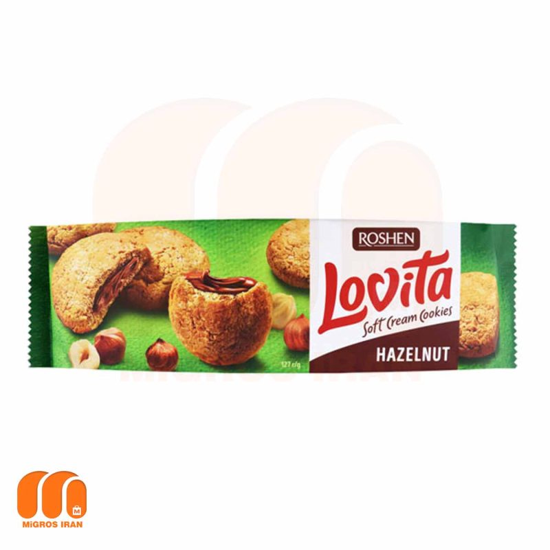 کوکی لاویتا Roshen Lovita کرم فندقی وزن 127 گرم