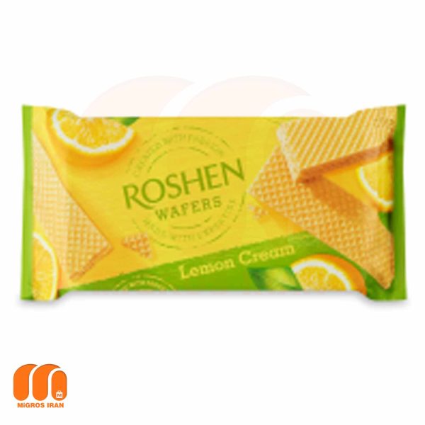 ویفر روشن Roshen با طعم کرم لیمویی وزن 216 گرم