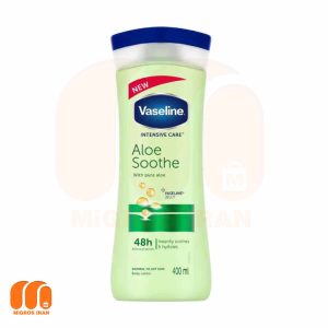 لوسیون بدن وازلین Aloe Soothe حاوی عصاره آلوئه ورا حجم 400 میل