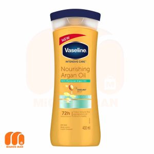 لوسیون بدن وازلین Vaseline Nourishing Argan Oil حاوی روغن آرگان حجم 400 میل