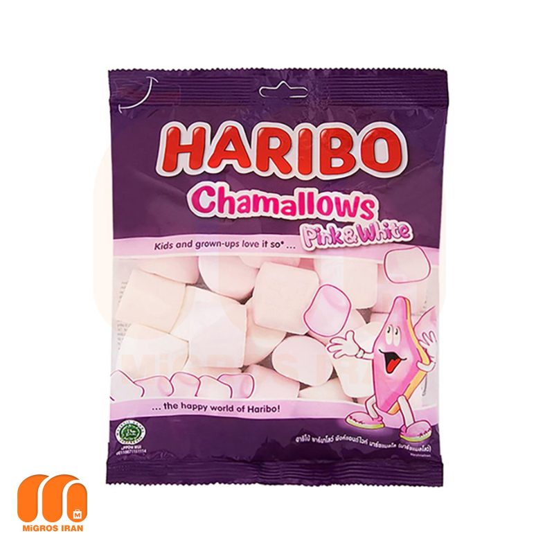 White and pink Haribo marshmallows 150g