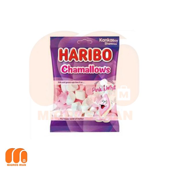 White and pink Haribo marshmallows 70 grams