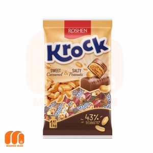 شکلات با مغز کرم بادام زمینی روشن ROSHEN KROCK وزن 1 کیلو گرم