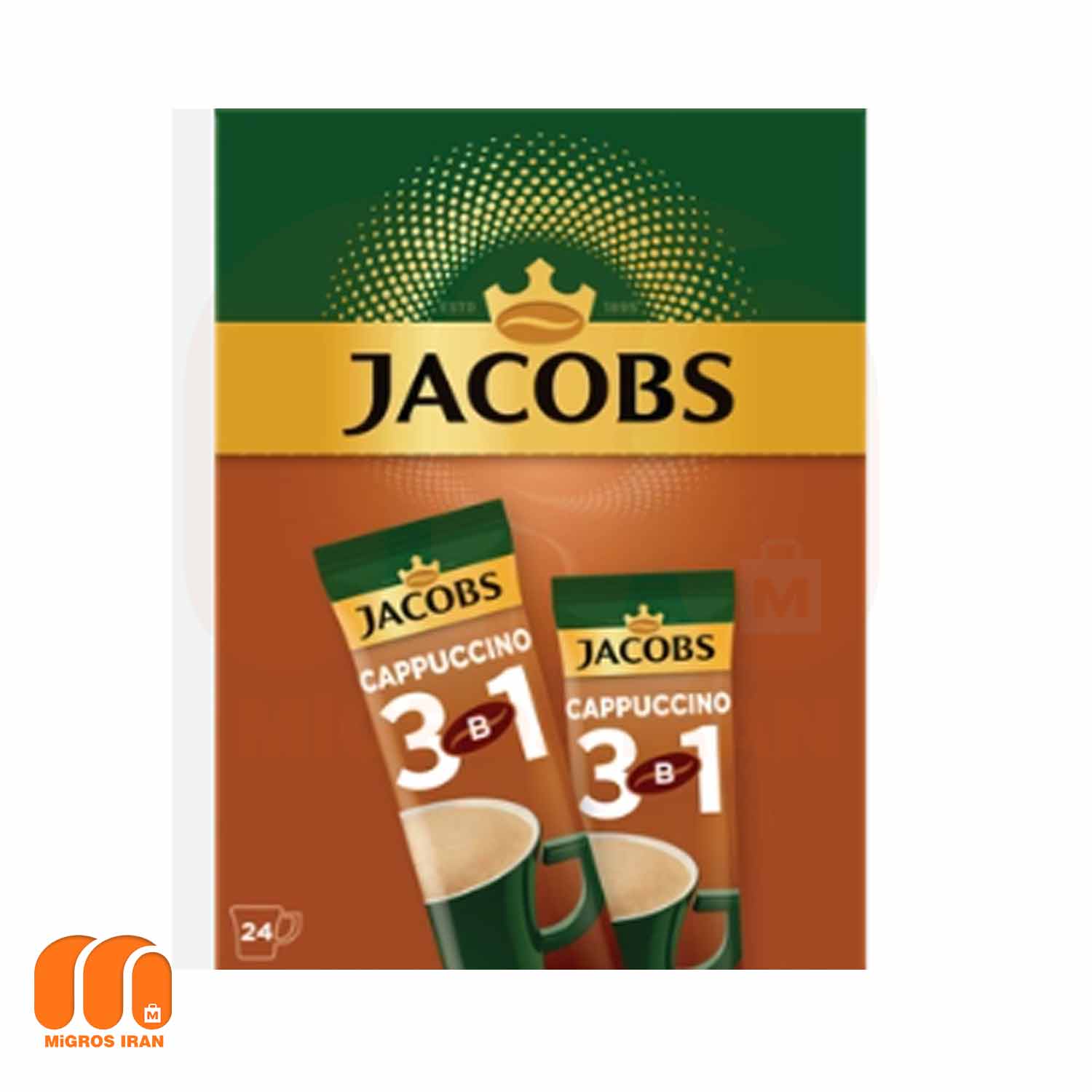 پودر قهوه جاکوبز 3 در 1 کاپوچینو Jacobs Cappuccino بسته 24 عددی