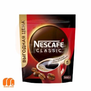 پودر قهوه فوری نسکافه کلاسیک پاکتی nescafe وزن 500 گرم