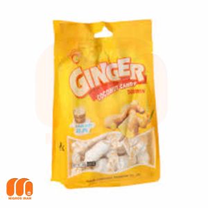 آبنبات جینجر GINGER پاکت زرد با طعم نارگیل زنجبیل 250 گرم