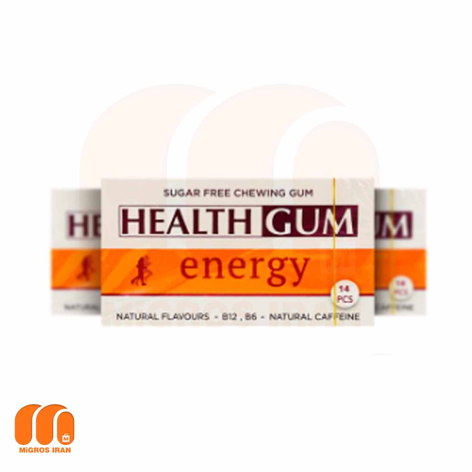 آدامس بدون شکر healthgum مدل انرژی وزن 27 گرم