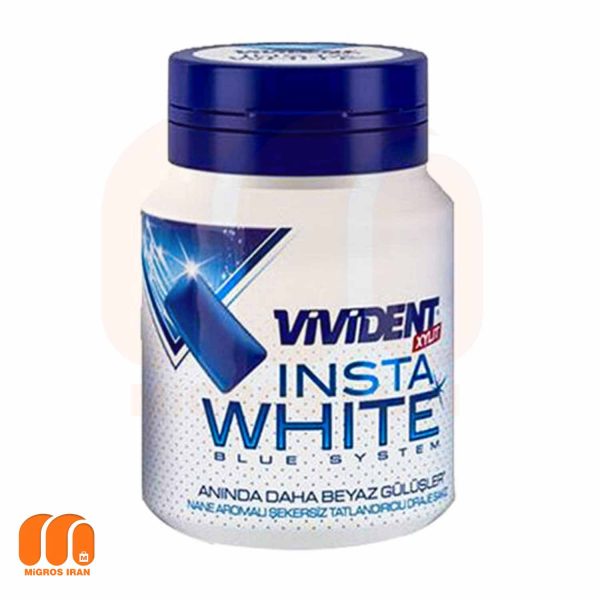 آدامس ویویدنت Vivident مدل Insta White با طعم نعناع 63 گرم