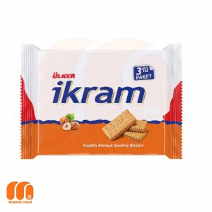 بیسکوییت کرمدار اولکر Ulker با طعم کرم فندقی 252 گرم