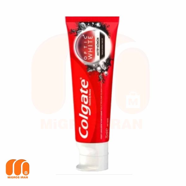 خمیر دندان سفید کننده کلگیت Colgate حاوی زغال فعال 75