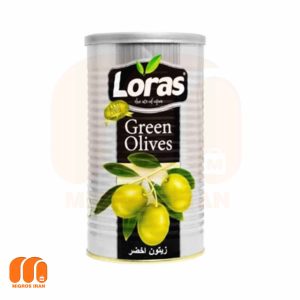 زیتون سبز لوراس Green olives با هسته وزن 600 گرم