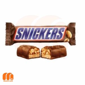 شکلات بار اسنیکرز Snickers مدل Chocolate با طعم بادام زمینی و کارامل 50 گرم