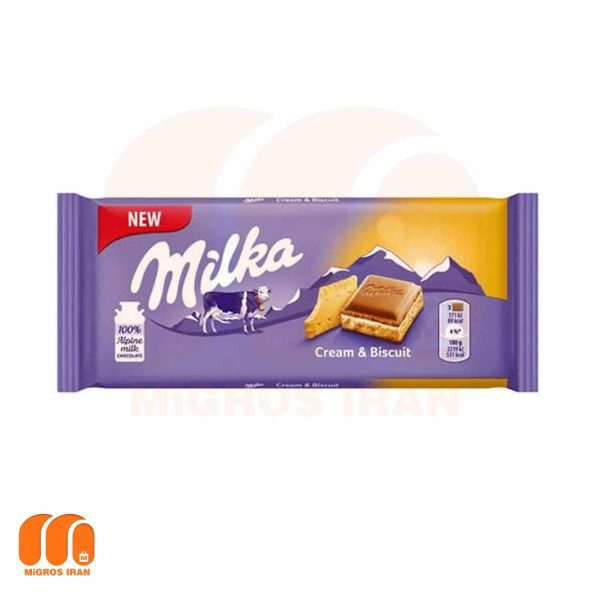 شکلات تخته‌ ای میلکا Milka با طعم کرم شیری 100 گرم