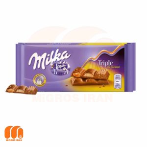 شکلات تخته‌ ای میلکا Milka مدل Triple با سه طعم مختلف 100 گرم