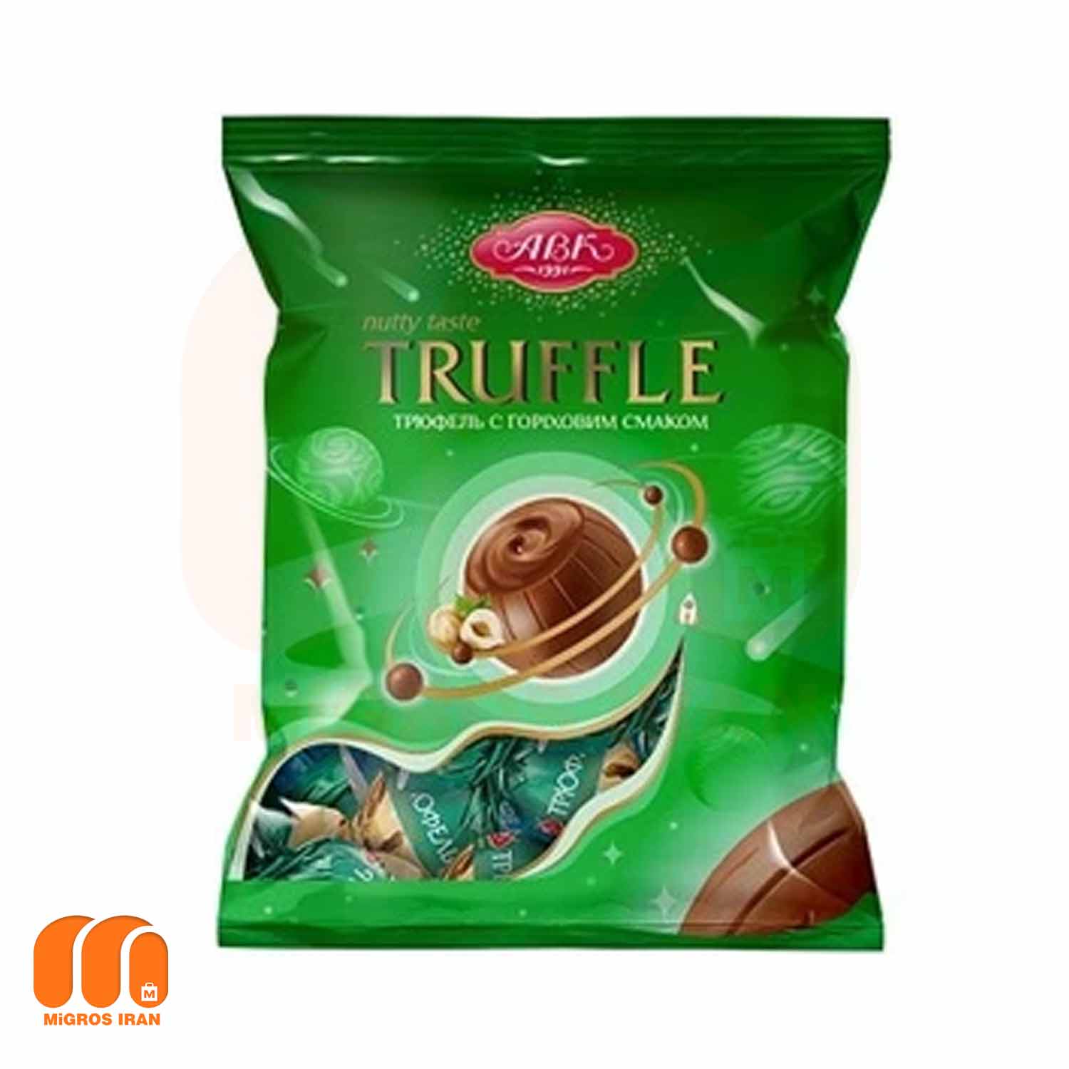 شکلات ترافل Truffle ای بی کا ABK طرح توپی با مغز فندق 165 گرم