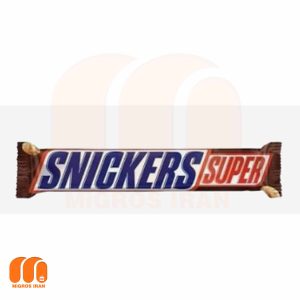 شکلات مغزدار دوبل سوپر اسنیکرز SNICKERS با مغز بادام زمینی 80 گرم