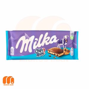 شکلات مغزدار میلکا Milka مدل Chips Ahoy با طعم کرم شیری 100 گرم