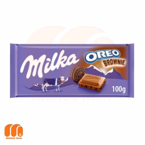 شکلات میلکا Milka مدل Oreo Brownie وزن 100 گرم