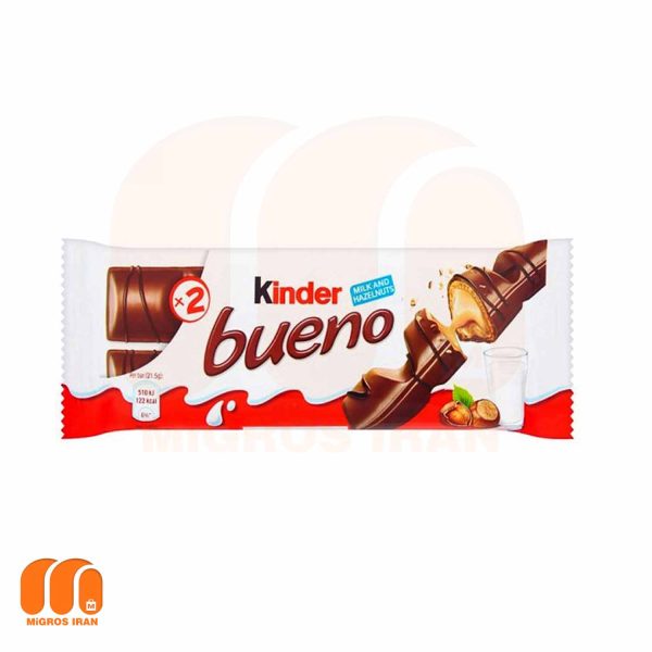 شکلات کیندر بوینو Kinder Bueno با کرم فندق و شیر 43 گرم