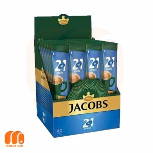 قهوه فوری 2 در1 جاکوبز JACOBS بدون شکر 40 عددی