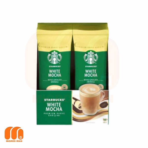 قهوه فوری کافه موکا شکلات سفید Caffe Mocha استارباکس Starbucks بسته 10 عددی