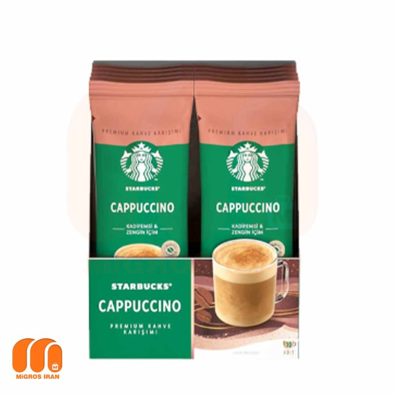 قهوه فوری کاپوچینو Cappuccino استارباکس Starbucks بسته 10 عددی