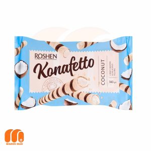 ویفر رولی کانافتو روشن Roshen Konafetto با طعم نارگیلی 140 گرم