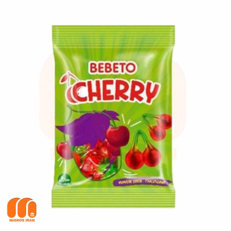 پاستیل ببتو BEBETO مدل CHERRY با طعم گیلاس 80 گرم