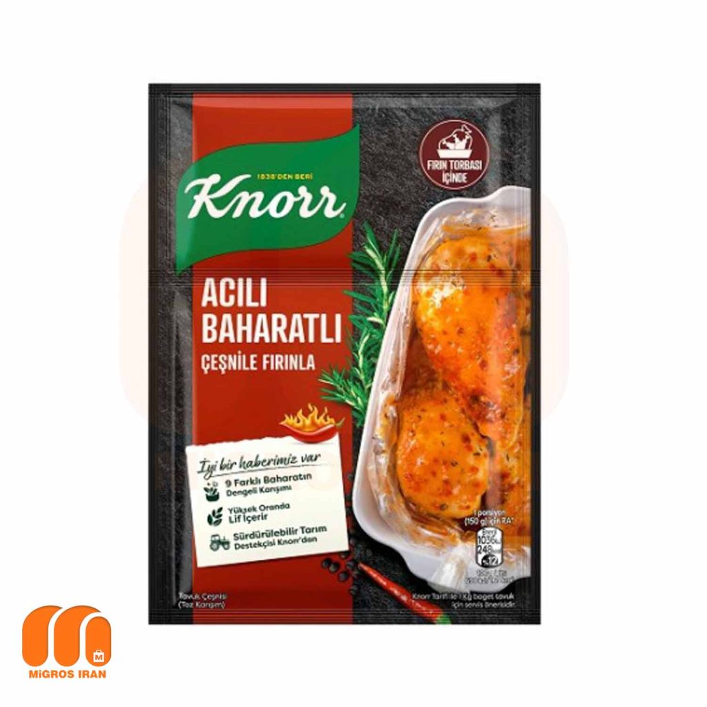 چاشنی ران مرغ کنور knorr حاوی ادویه جات تند 31 گرم