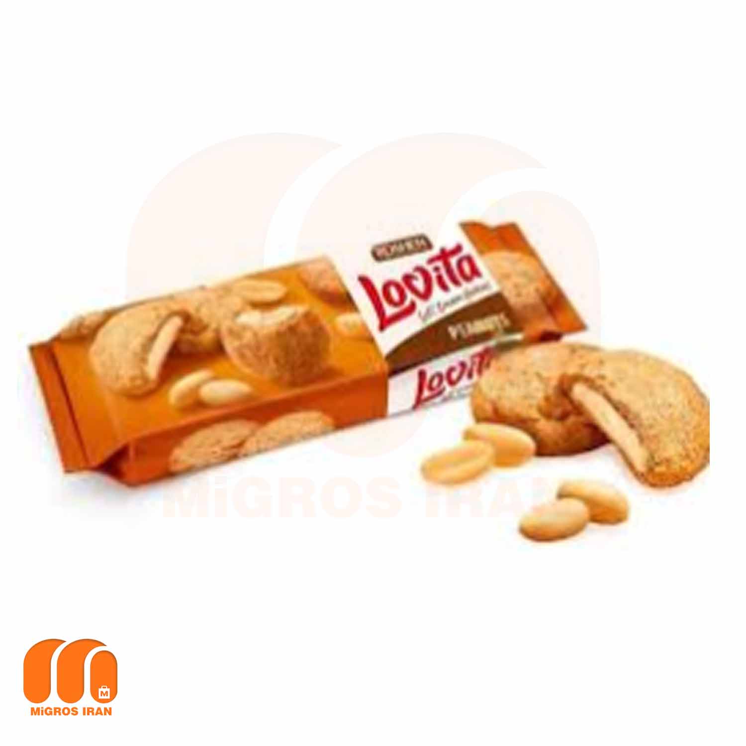 کوکی لاویتا روشن Roshen Lovita Peanut با کرم بادام زمینی 150 گرم