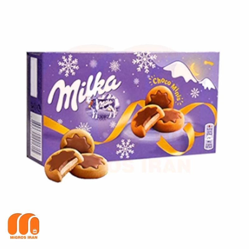 کوکی میلکا Milka مدل Mini Stars با مغز خامه و روکش شکلات 150 گرم