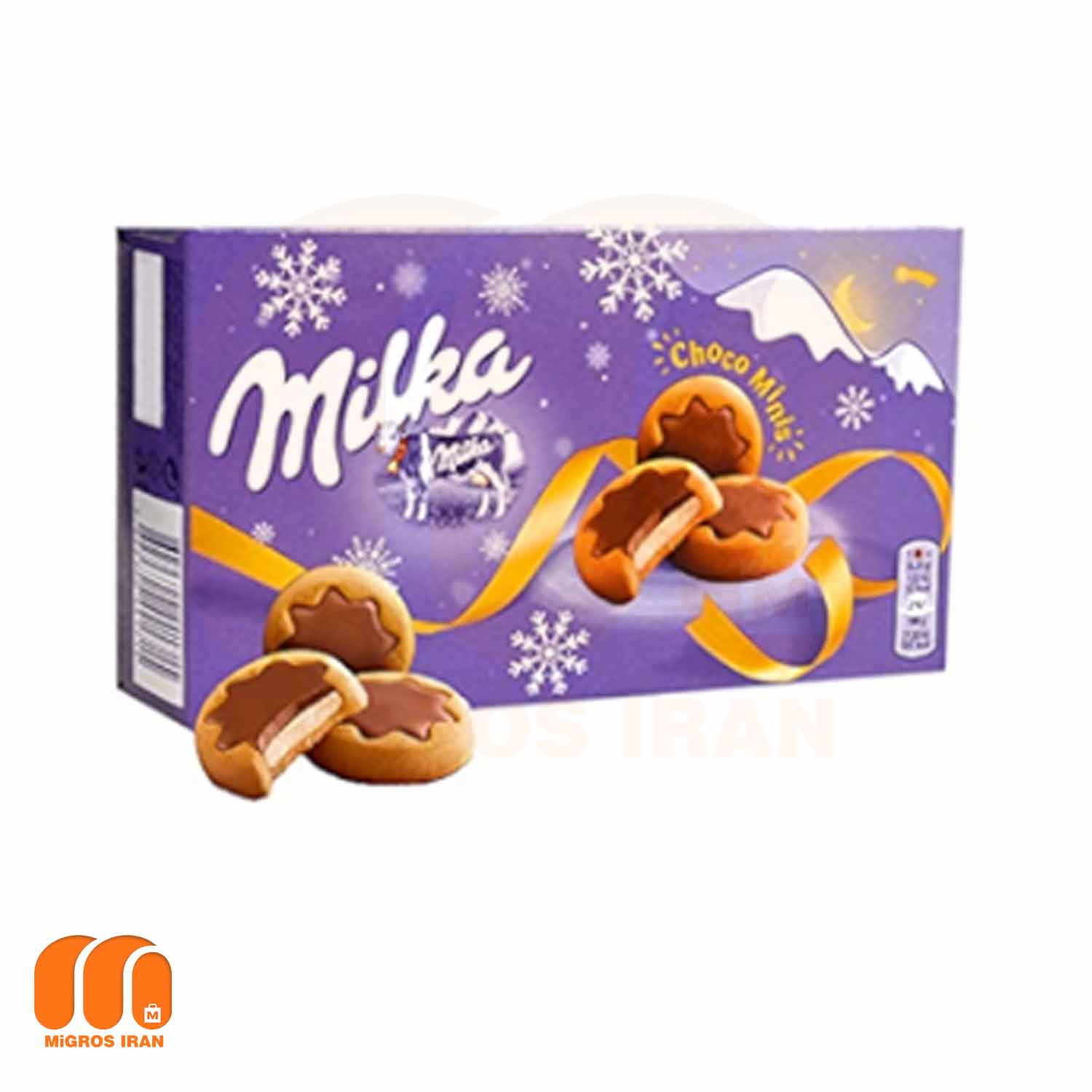 کوکی میلکا Milka مدل Mini Stars با مغز خامه و روکش شکلات 150 گرم