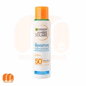 اسپری ضد آفتاب صورت و بدن گارنیرGarnier دارای +SPF50 مناسب انواع پوست 150 میل