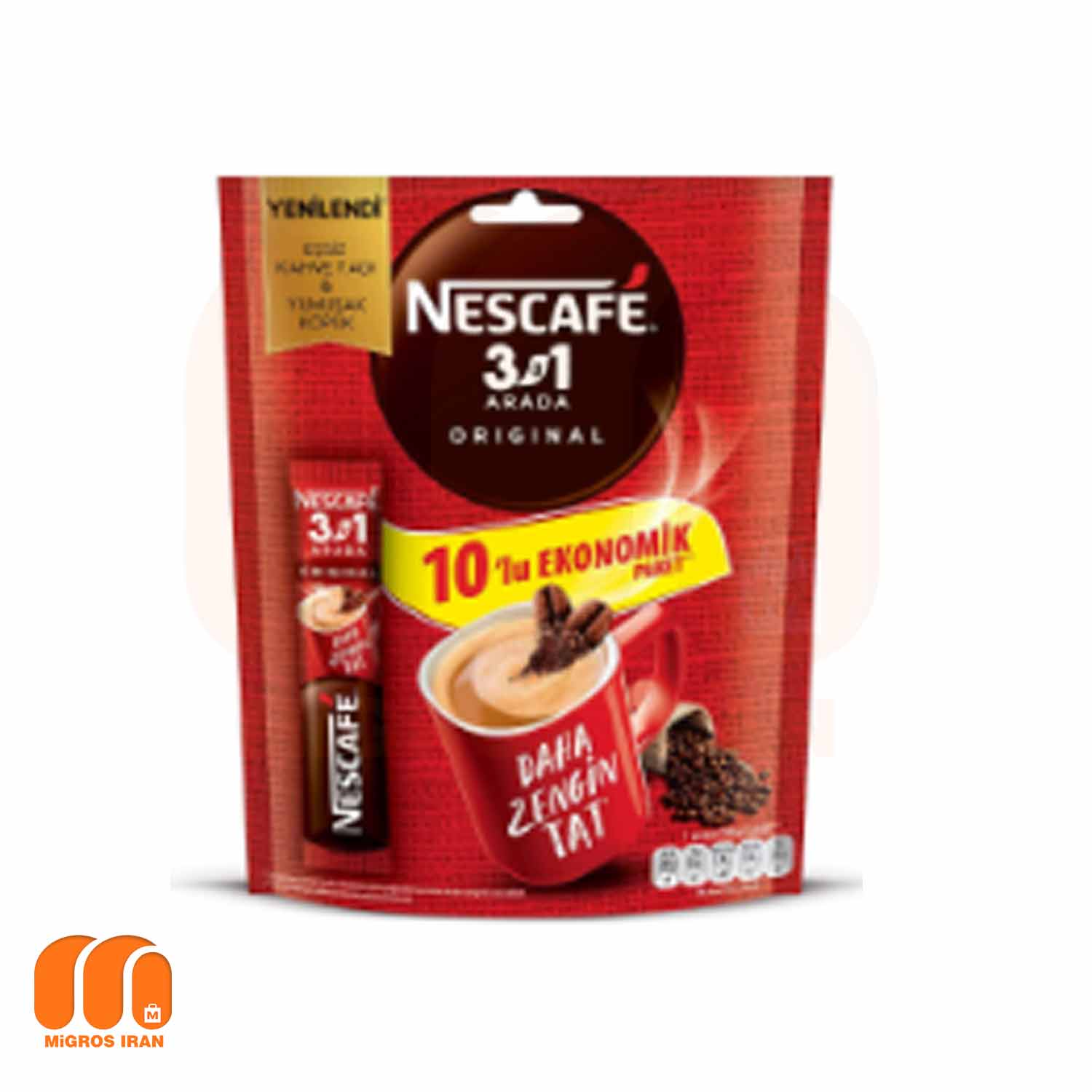 افی ميکس 3 در 1 نسکافه NESCAFE مدل ARADA ORIGINAL بسته 10عددی