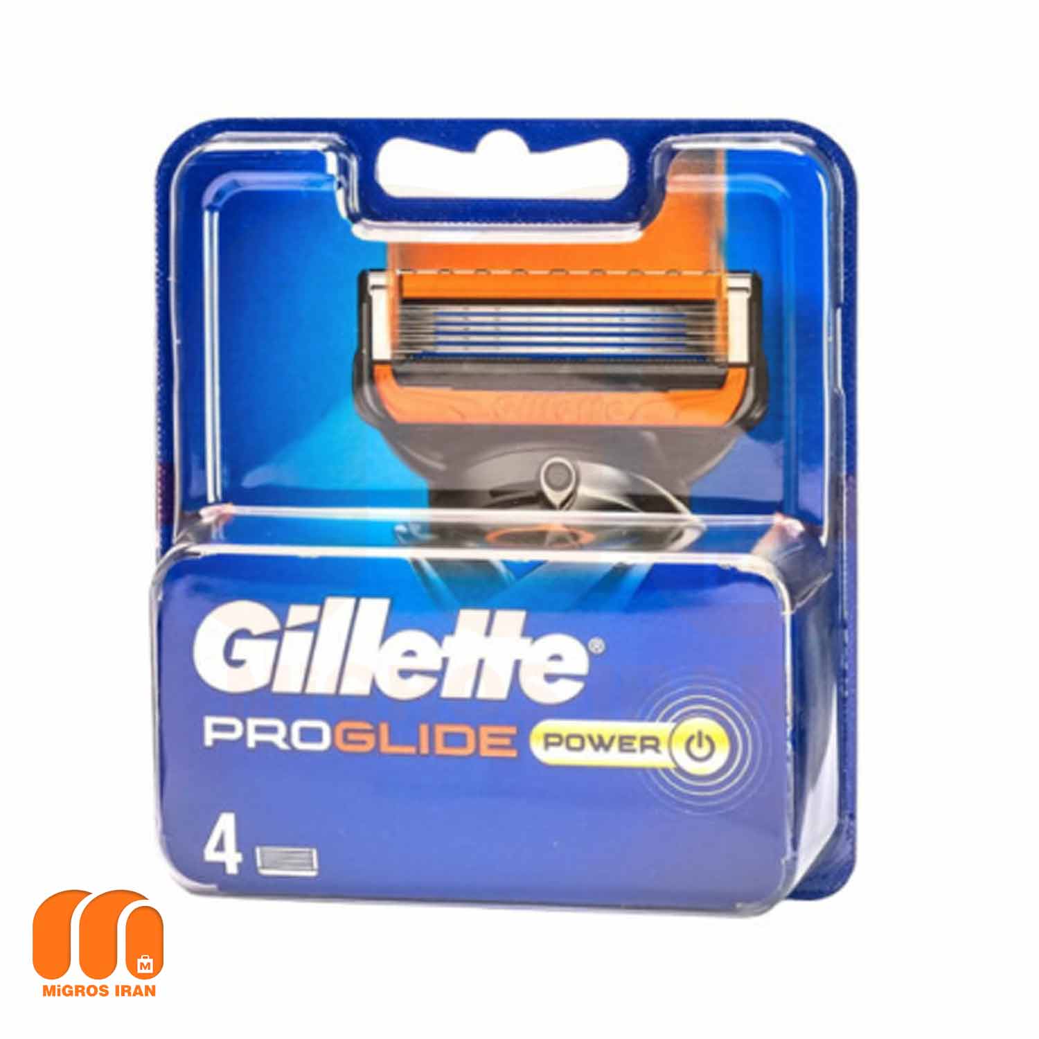 تیغ یدک ژیلت Gillette مدل Fusion Proglide Power تعداد 4 عددی