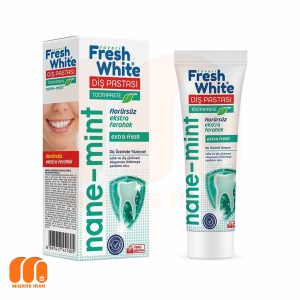 خمیر دندان و سفید کننده فرش وایت Fresh White حاوی عصاره نعنا 90 گرم