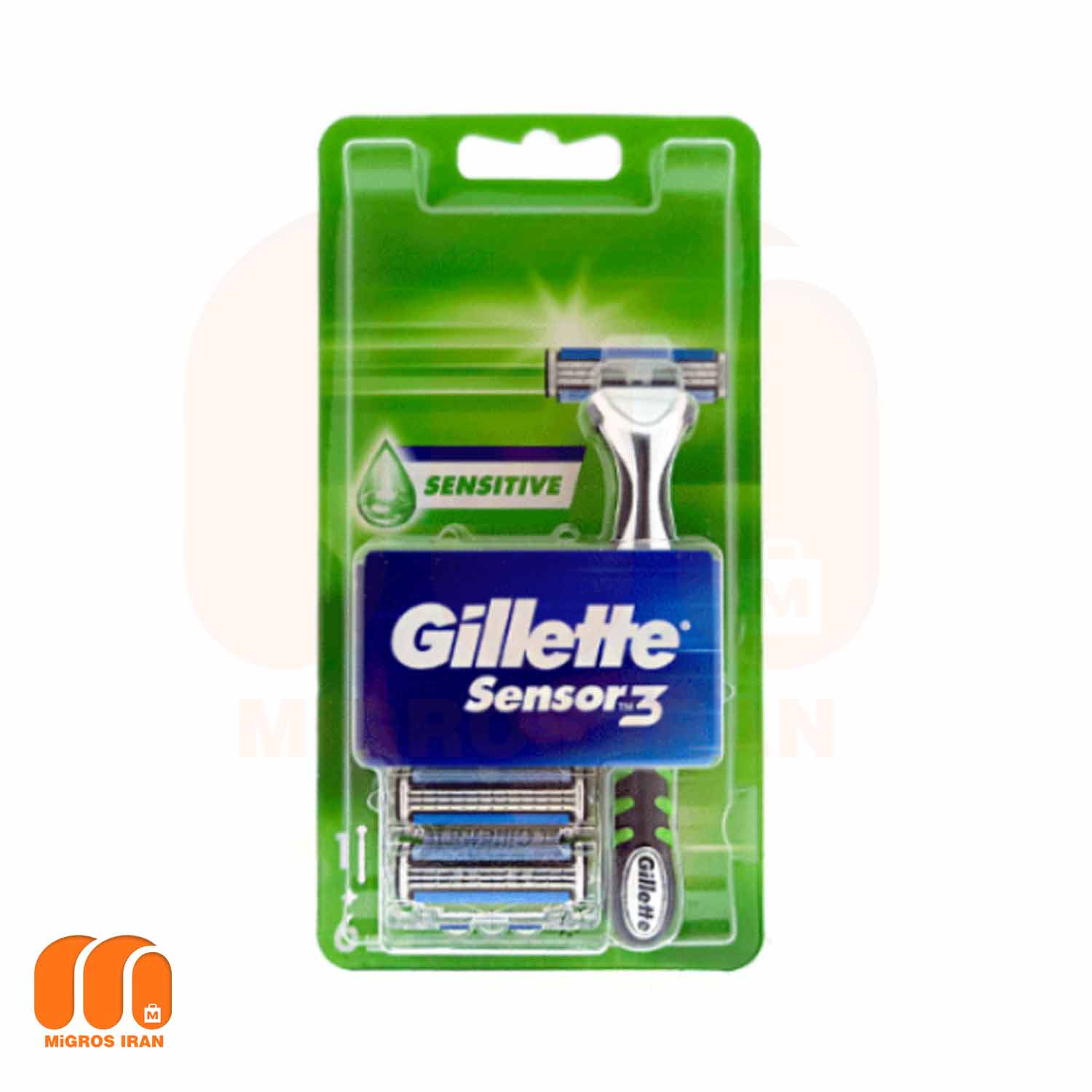 خود تراش ژیلت Gillette مدل SENSOR3 دارای 3 به تیغه همراه با 5 یدک