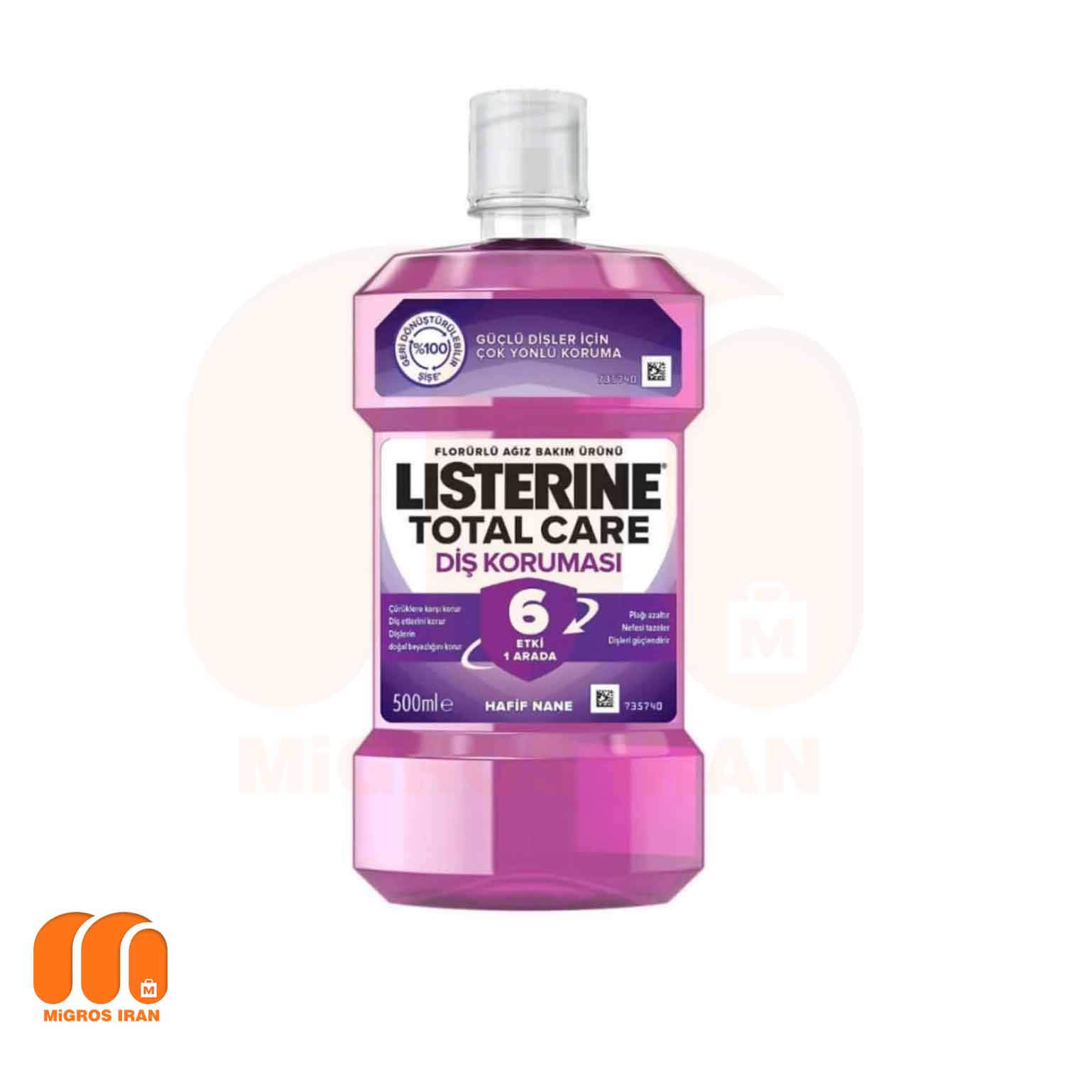 دهان شویه Listerine محافظت ۱۲ساعته لیسترین ۵۰۰ میل