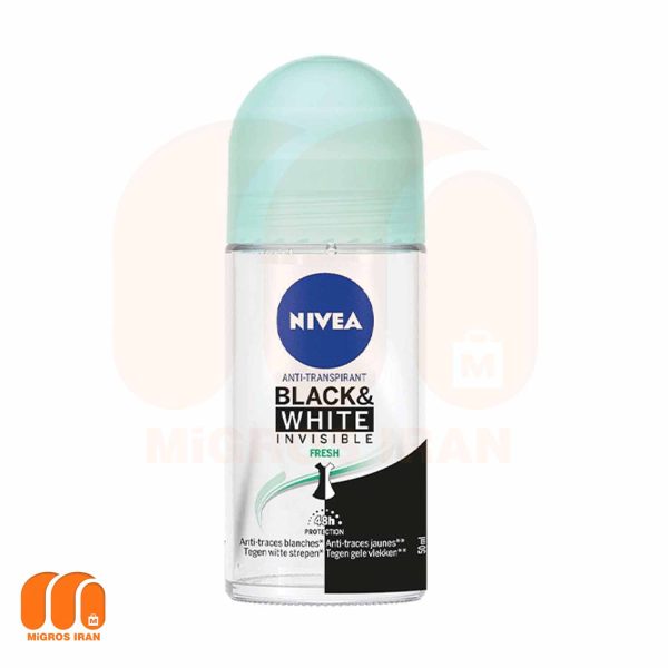 ضد تعریق زنانه نیوآ NIVEA مدل Black and White Invisble حجم 50 میل