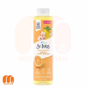 شامپو بدن سینت ایوز St Ives مدل Citrus حاوی شکوفه گیلاس و پرتقال 650 میل