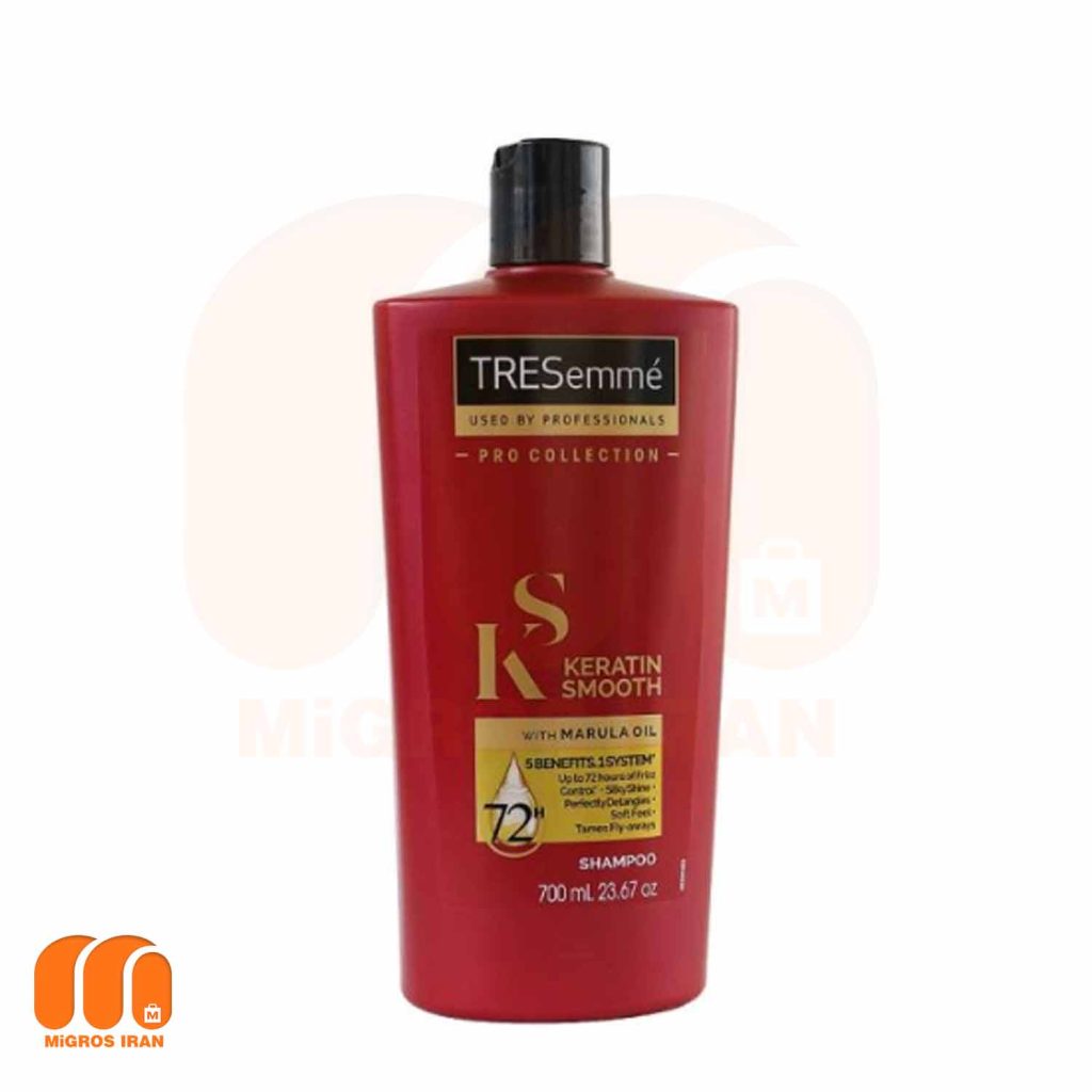 شامپو ترزمه مدل KERATIN SMOOTH حاوی کراتین و روغن مارولا 700 میل